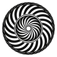 Abstract Swirl Vortex Black And White vector