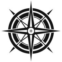 Black Compass Navigation Icon Design vector