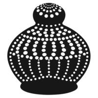 Silhouette Vase Design With Dot Pattern vector