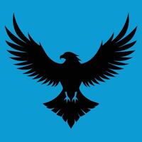 Black Eagle With Outstretched Wings vector