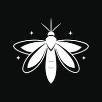 Minimalist Moth Icon Design vector