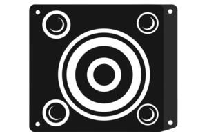 Speaker Icon In Black And White vector