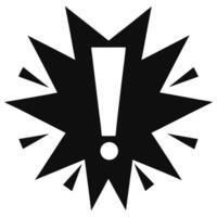 Black Exclamation Mark With Starburst Design vector