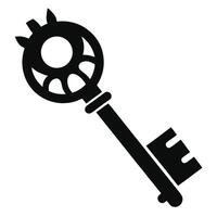Ornate Key Silhouette On White Background vector