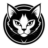 Cat Face Illustration Design vector