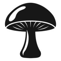 Simple Black And White Mushroom Icon vector