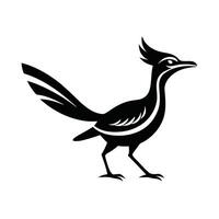 Roadrunner Bird Black And White Design vector