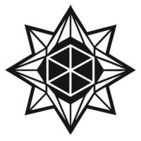 Abstract Geometric Star Shape Illustration vector