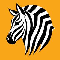 Zebra Head Icon Striped Pattern vector