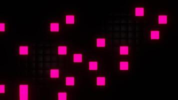 Pink and Green Cybernetic Tetris Background VJ Loop in 4K video
