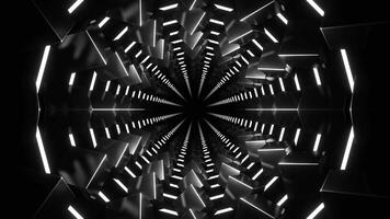 White Neon Fantasy Abstract Hallway Background VJ Loop in 4K video