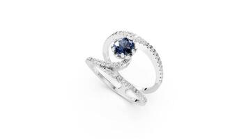 Cinematic 3D render of a rotating diamond ring. Use for digital ads, e-commerce, or product reels. video