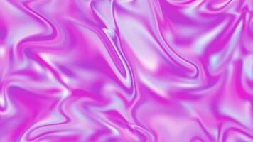 Holographic Effect Abstract Background with Waves. Vibrant Pink Irridiscent Flowing Shape Motion Background Footage . Stylish 3D Abstract Animation Color Wavy Smooth Multicolor Liquid Pattern video