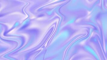 Holographic Effect Abstract Background with Waves. Blue Purple Irridiscent Flowing Shape Motion Background Footage . Stylish 3D Abstract Animation Color Wavy Smooth Multicolor Liquid Pattern video