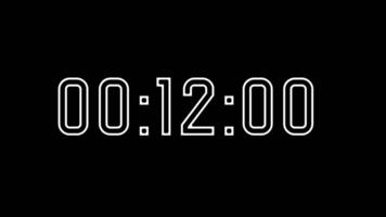 15 seconds countdown timer with white digital timer suitable for time management concepts, deadlines, scheduling, presentations, technology, productivity video