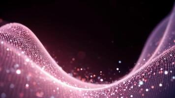 abstract particle technology background with dots. 3 d rendering video
