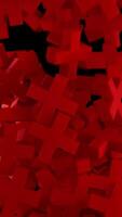 Red Crosses Transition On Vertical Alpha Loop video