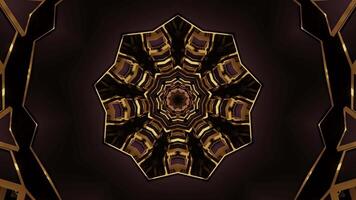 Very large and colorful looking object with very bright light. Kaleidoscope VJ loop video
