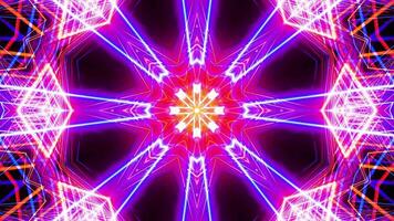 VJ loop neon kaleidoscope. Looping animation. video