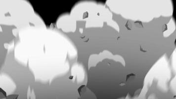 A black and white image of a bunch of rocks video