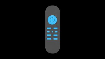 Remote Control Rotating on a Transparent Background. Seamless Loop. 4K video