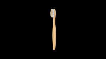 Toothbrush Rotating on a Transparent Background. Seamless Loop. 4K video