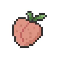 peach pixel art vector
