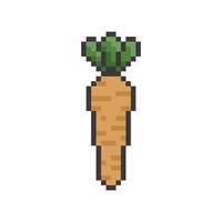 carrot pixel art vector