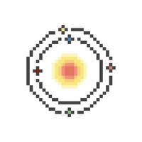 planet orbit pixel vector