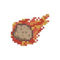 meteor pixel art vector