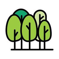 Forest Icon with Green Color. Suitable for Web and App. Stock Illustration vector