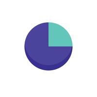 Pie Chart 3D. Stock Illustration. Stroke Editable. Icon for Web and Apps vector