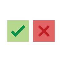 accepted and rejected checkboxes vector
