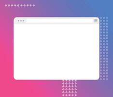 Blank browser window for computer stock illustration. Website Template. Webdesign. Modern Design vector