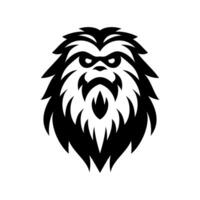 Bold Emblem Yeti Head Logo vector