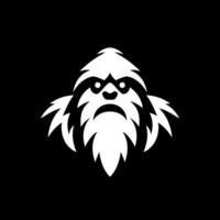 Retro Style Yeti Head Emblem vector
