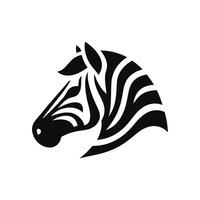 Chic Abstract Zebra Head Logo vector