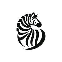 Creative Zebra Head Logo Graphic vector