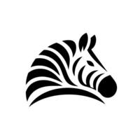 Handcrafted Zebra Head Logo Mark vector