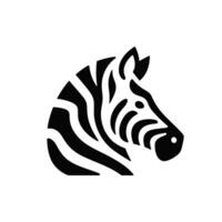 Abstract Zebra Head Logo Mark vector