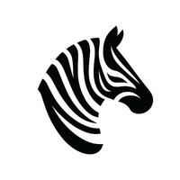 Minimalist Zebra Head Logo Concept vector