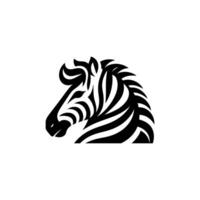 Refined Zebra Head Logo Concept vector