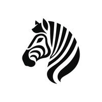 Smooth Zebra Head Logo Artwork vector