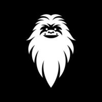 Minimal Black Yeti Head Logo vector