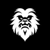 Stylized Yeti Face Silhouette Logo vector