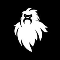 Savage Yeti Head Emblem Icon vector