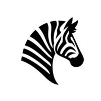 Vibrant Zebra Head Logo Illustration vector