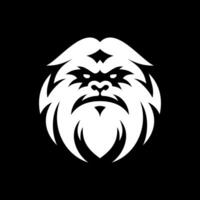 Roaring Yeti Head Badge Logo vector