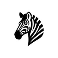 Crisp Zebra Head Logo Identity vector