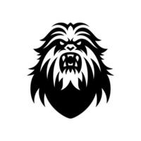 Ice Warrior Yeti Head Design vector